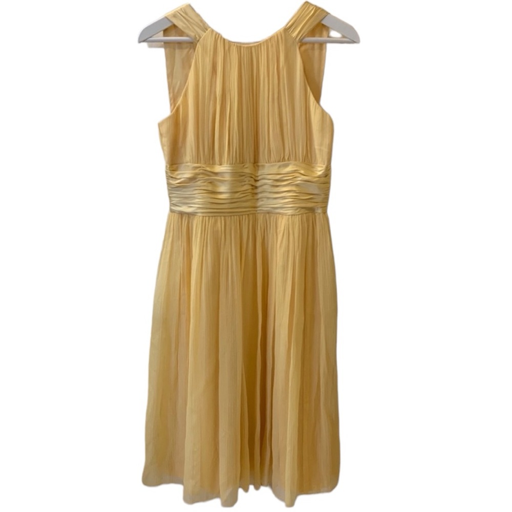 Maggy London 100% Silk Gold/Yellow Dress